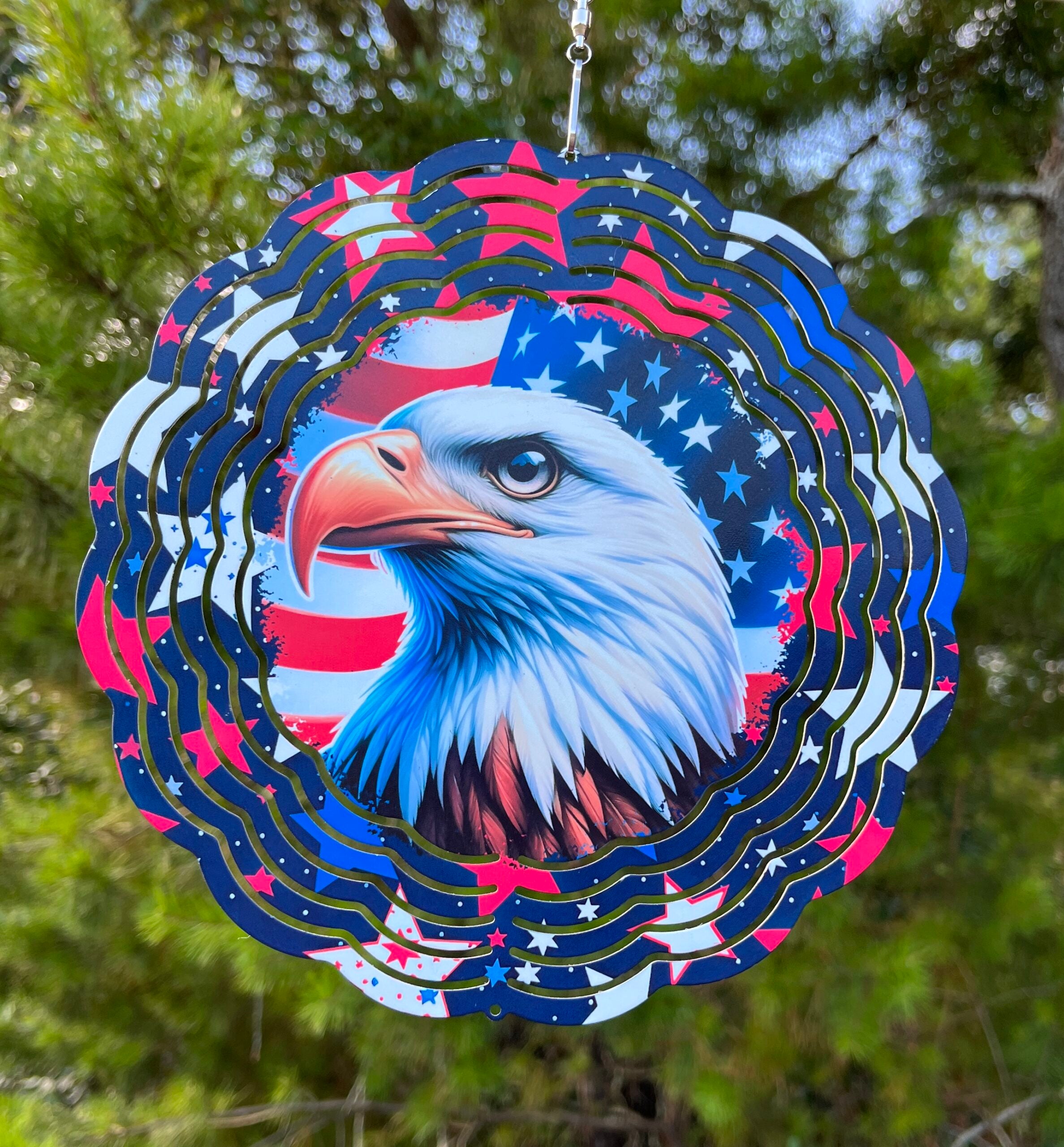 Wind Spinners - Patriotic Eagle, 8 Inch image
