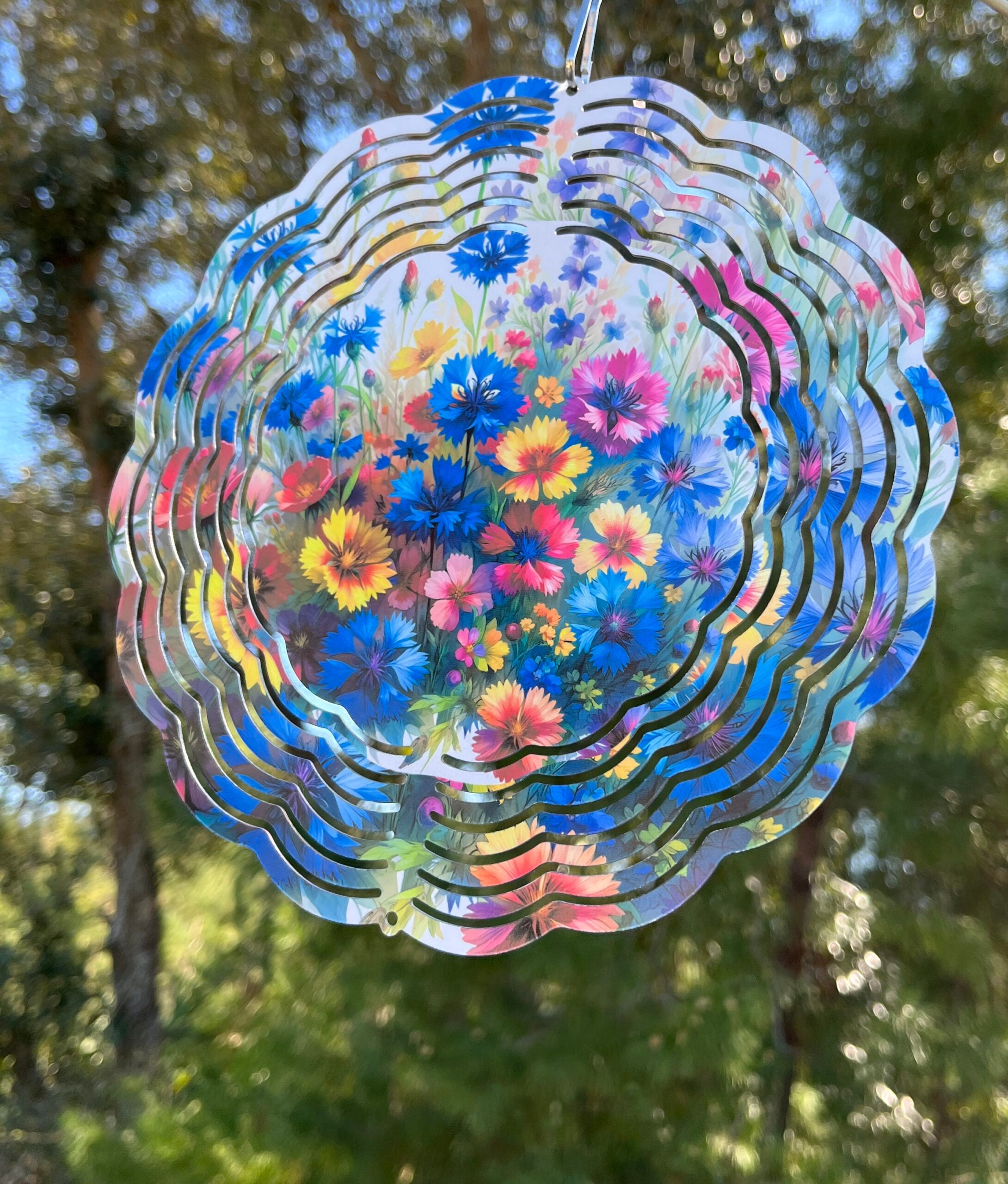 Wind Spinners - Spring Flowers Blue, 3 Inch image