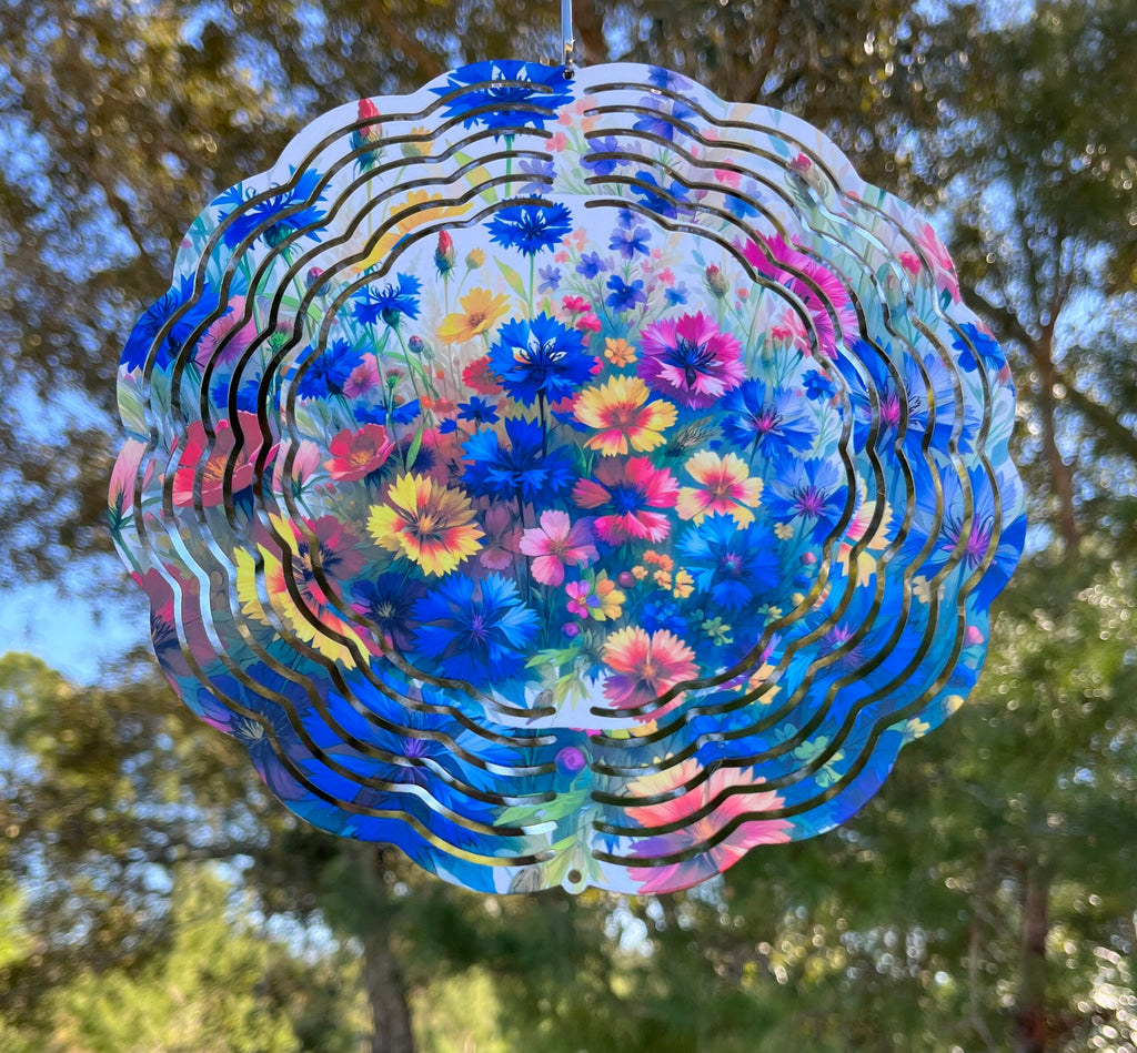 Wind Spinners - Spring Flowers Blue, 8 Inch image