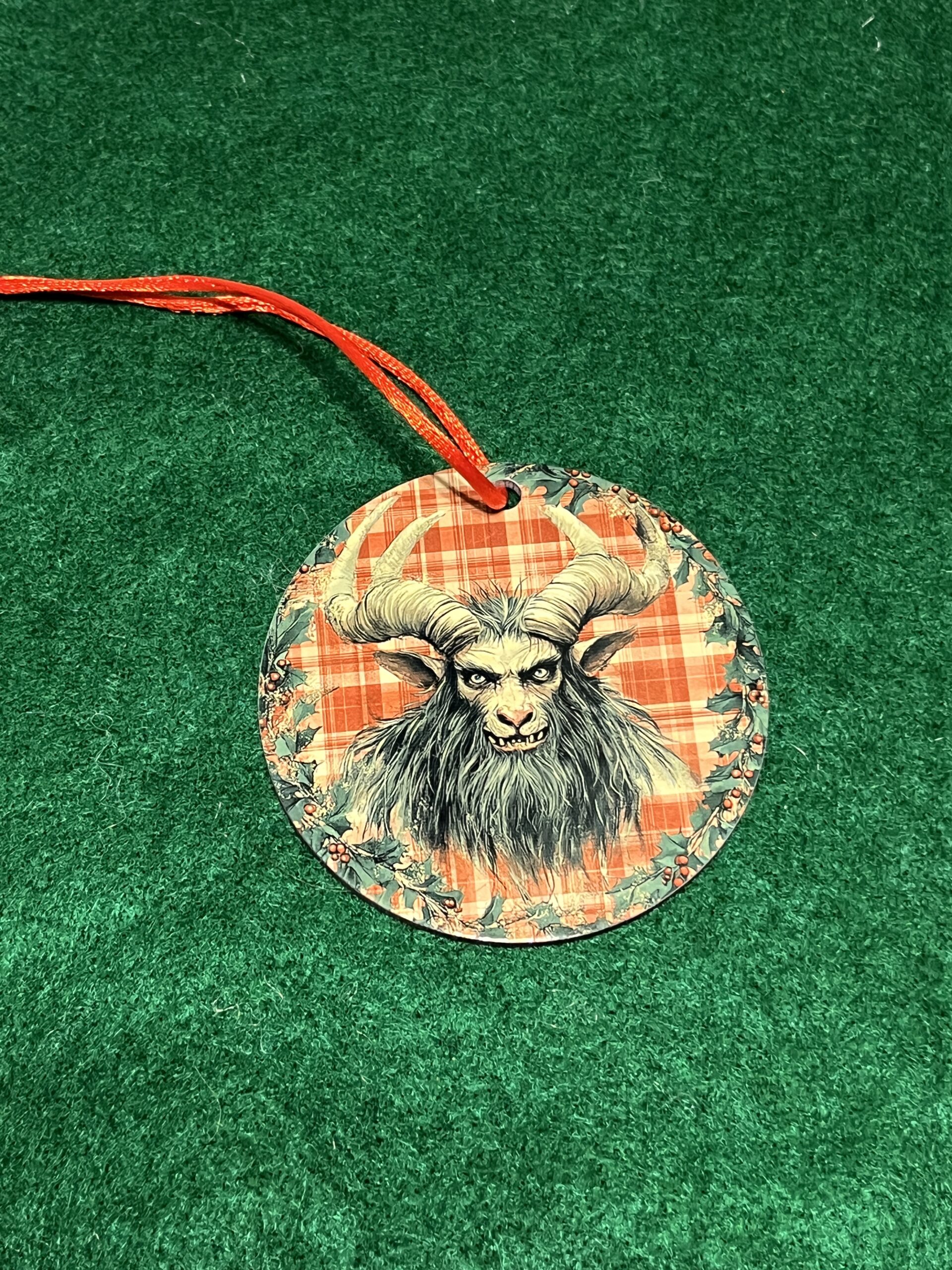3" Sublimated Krampus Ornaments - Krampus 1 image