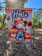 Garden Flags - Adorable Scarecrow Hello Fall image