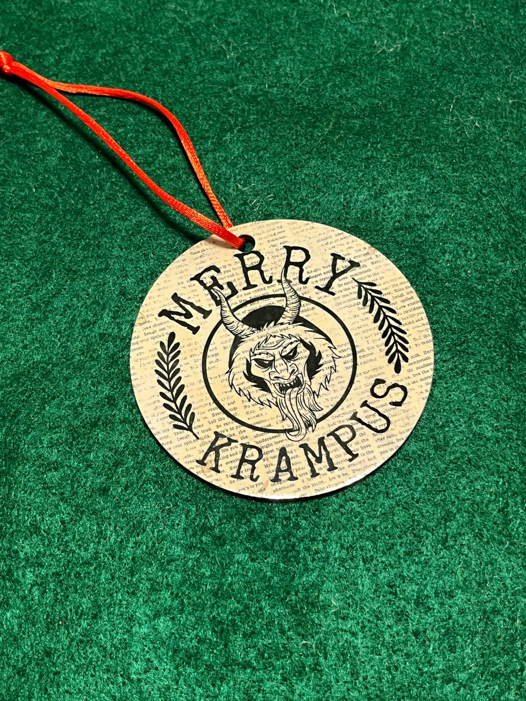 3" Sublimated Krampus Ornaments - Merry Krampus 1 image