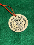 3" Sublimated Krampus Ornaments - Merry Krampus 1 image