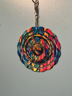 Wind Spinners - Dragon Stained Glass look, 8 Inch image