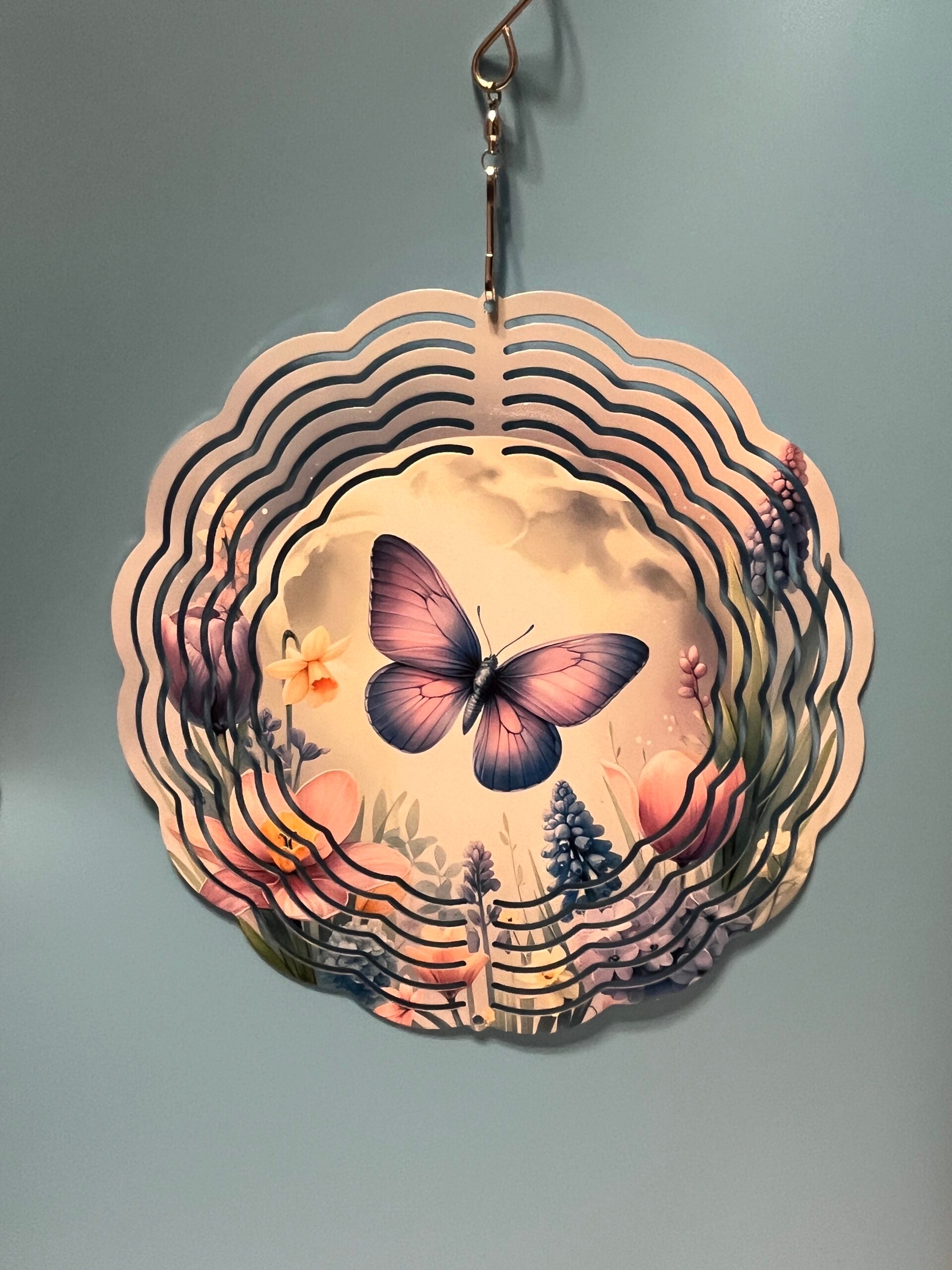 Wind Spinners - Purple Butterfly, 8 Inch image