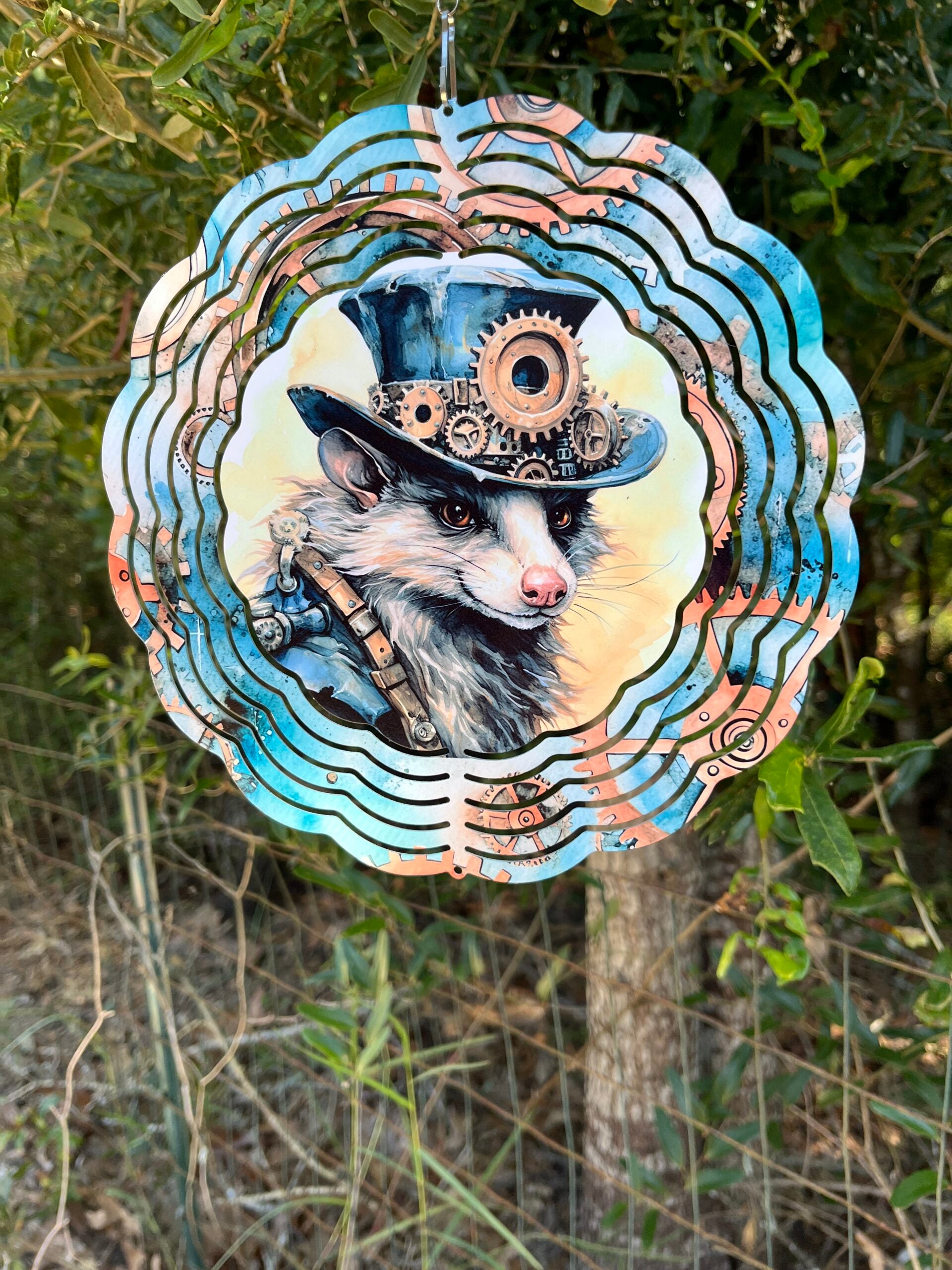 Wind Spinners - Steampunk Opossum, 8 Inch image